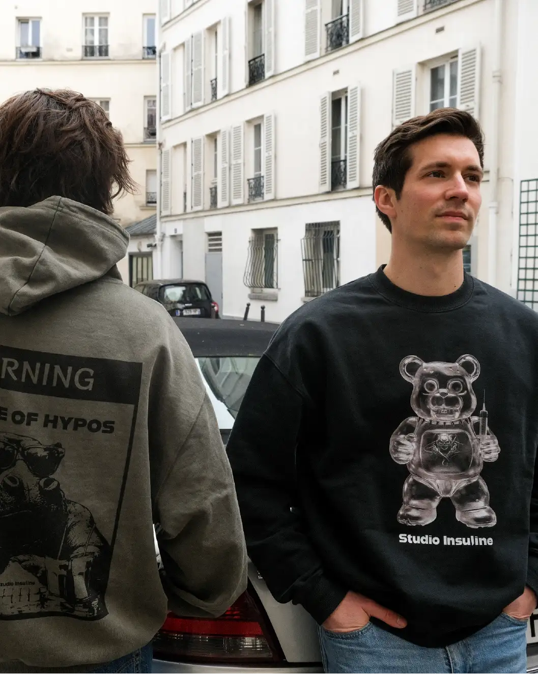 HARRY BEAU I Vintage Black Oversized Crewneck Sweatshirt