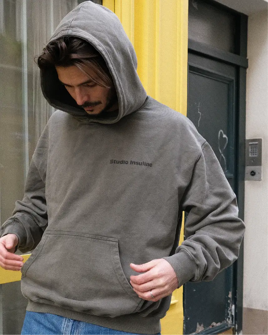 BEWARE OF HYPOS I Vintage Olive Oversized Hoodie Sweatshirt