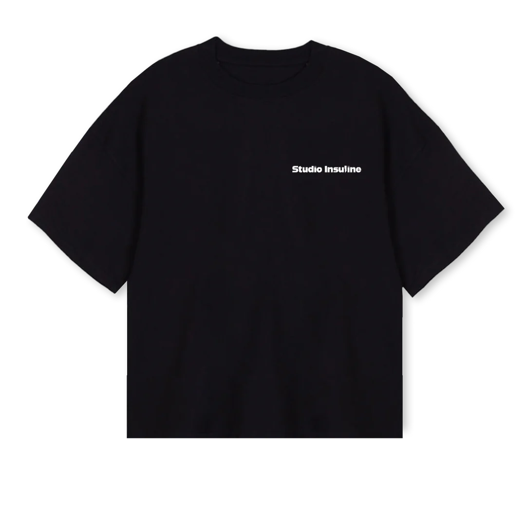 MADNESS I Black Oversized Boxy Tee