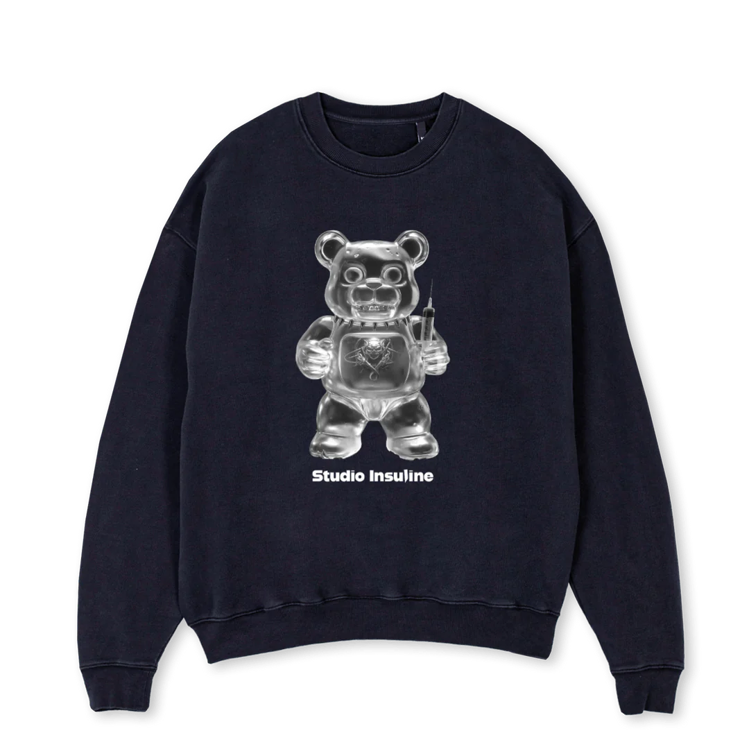 HARRY BEAU I Vintage Black Oversized Crewneck Sweatshirt
