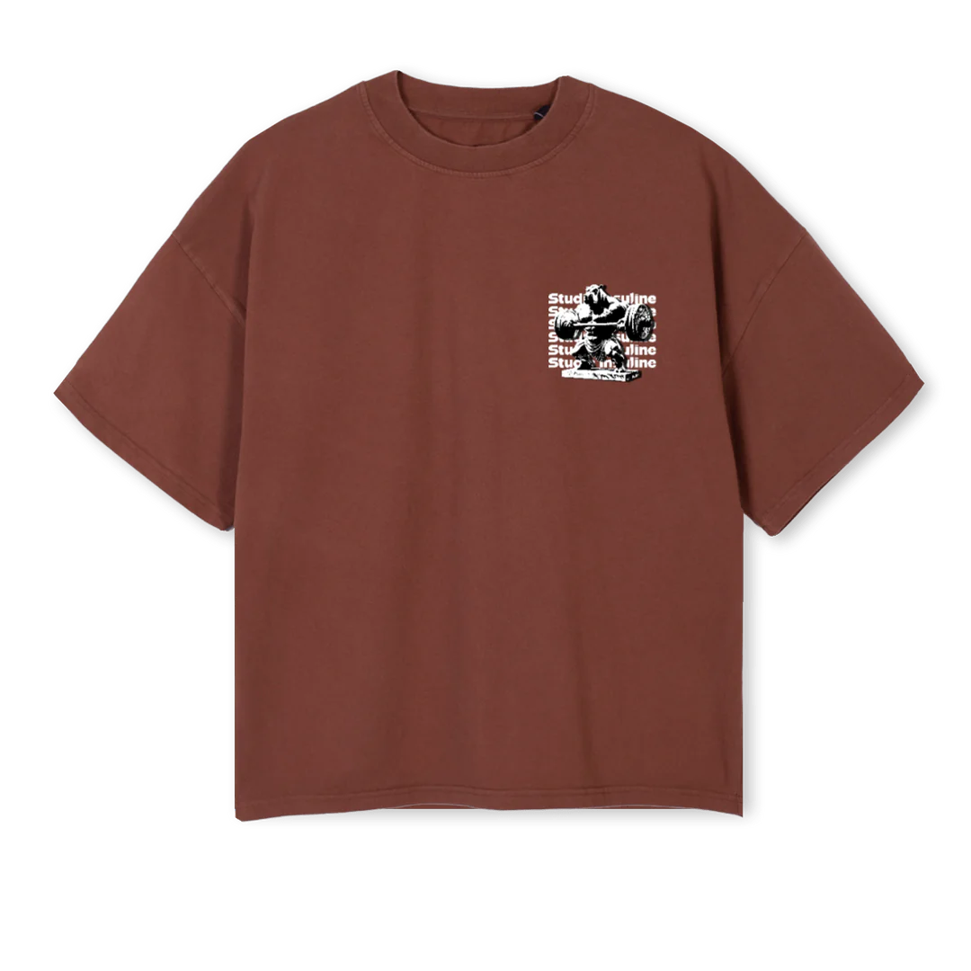 HYPOSSIBLE I Vintage Brown Oversized Boxy Tee
