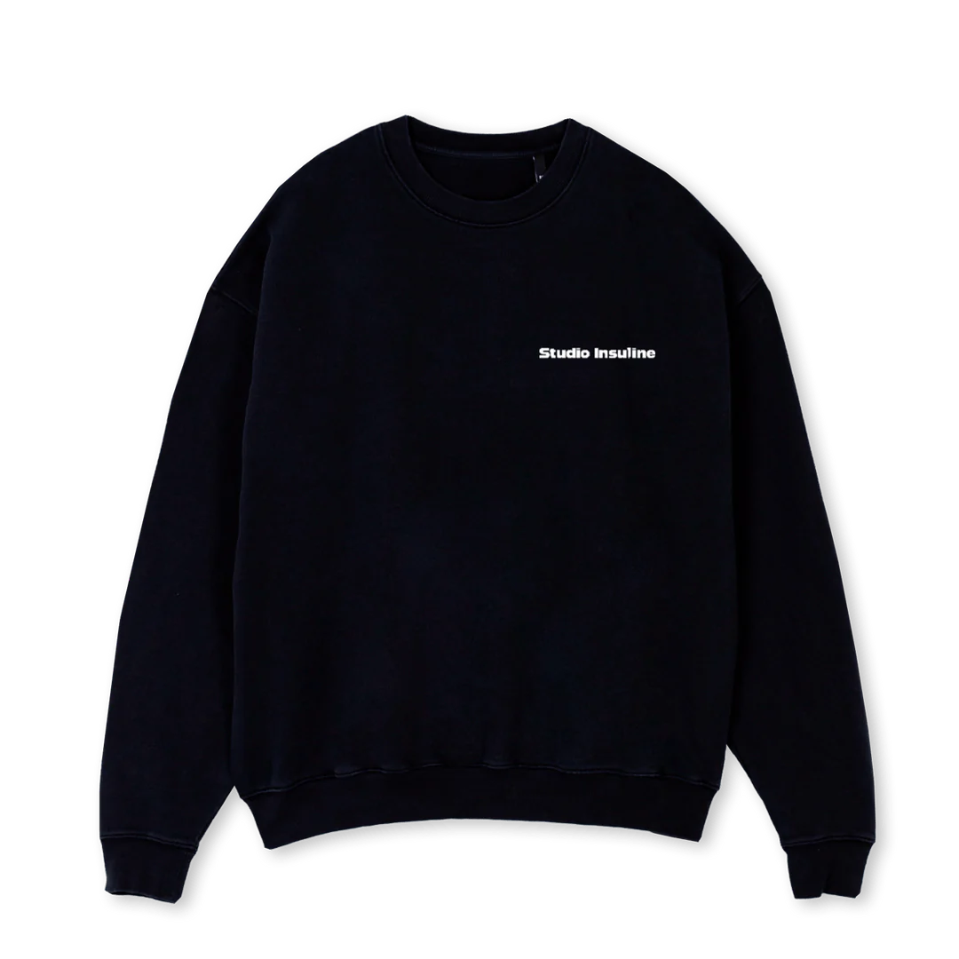 HYPO GETTING HIGH I Black Oversized Crewneck Sweatshirt