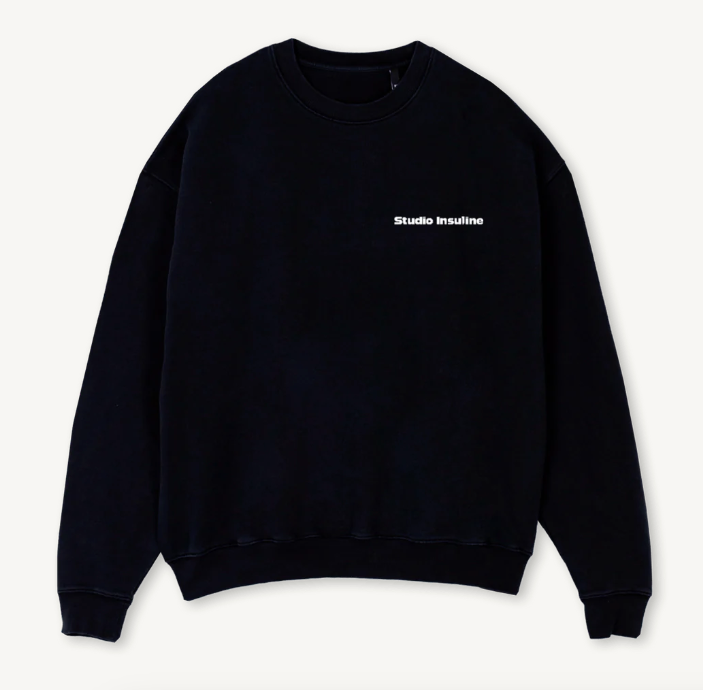 HYPO GETTING HIGH I Black Oversized Crewneck Sweatshirt